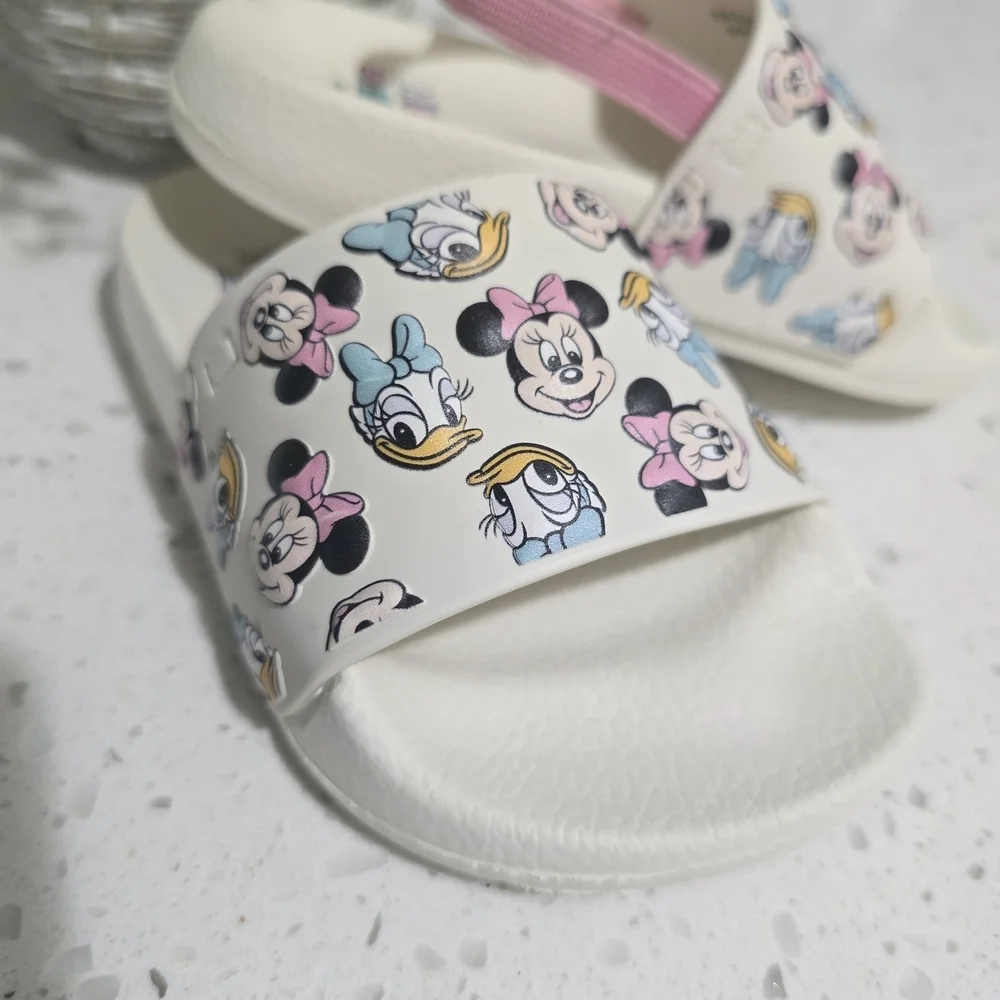 Primark Kids Sandals - White and Pink with Character Design